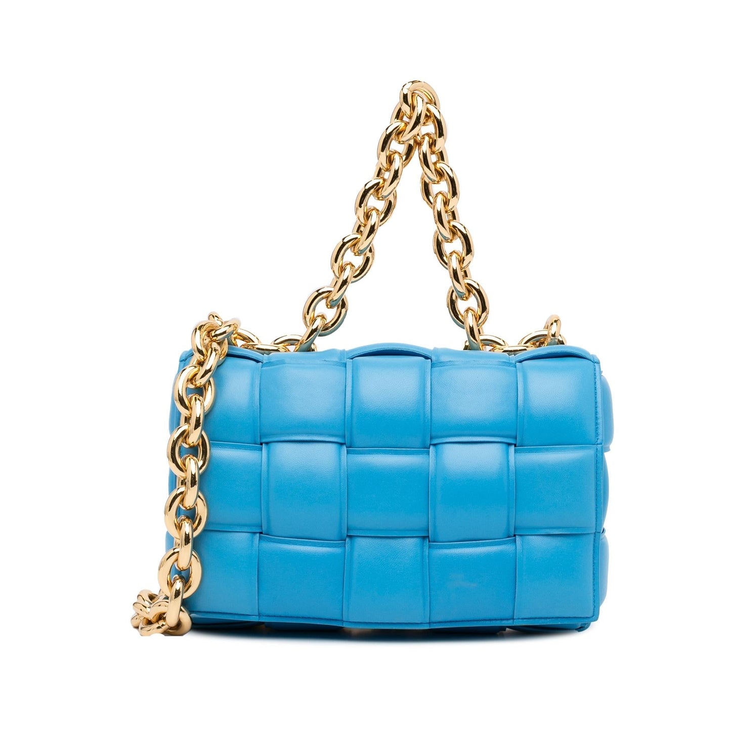 Luxury Bottega Veneta Nappa Intrecciato Padded Chain Cassette Satchel (SHG-)