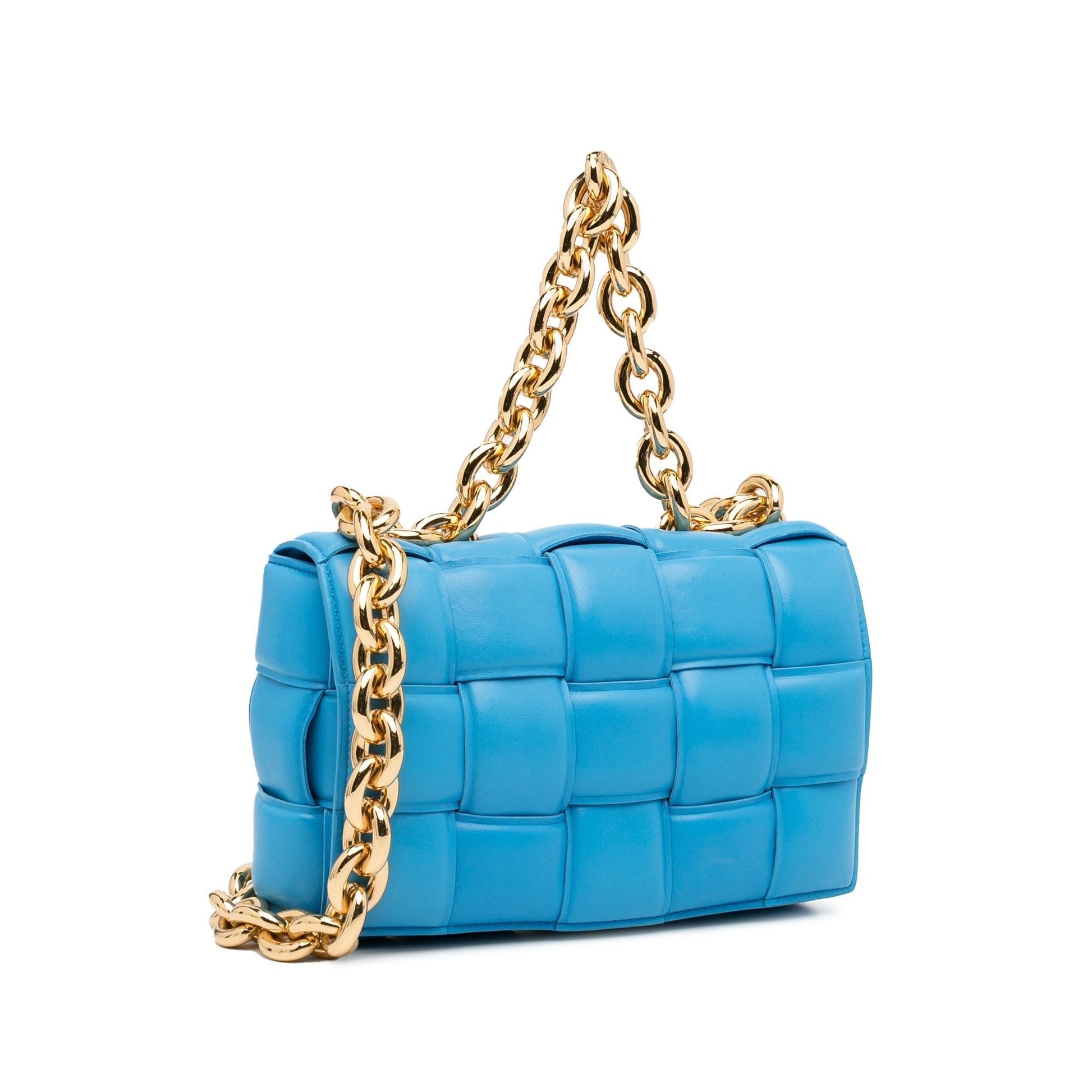Luxury Bottega Veneta Nappa Intrecciato Padded Chain Cassette Satchel (SHG-)