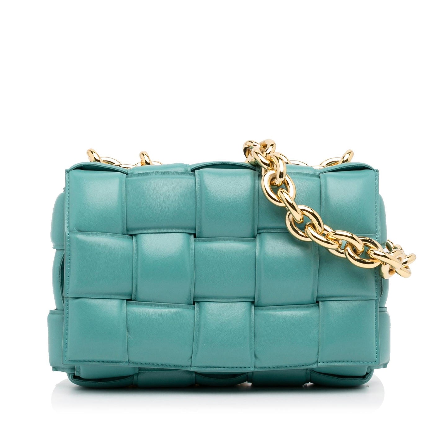 Luxury Bottega Veneta Nappa Intrecciato Padded Chain Cassette Satchel (SHG-ovPBs6)