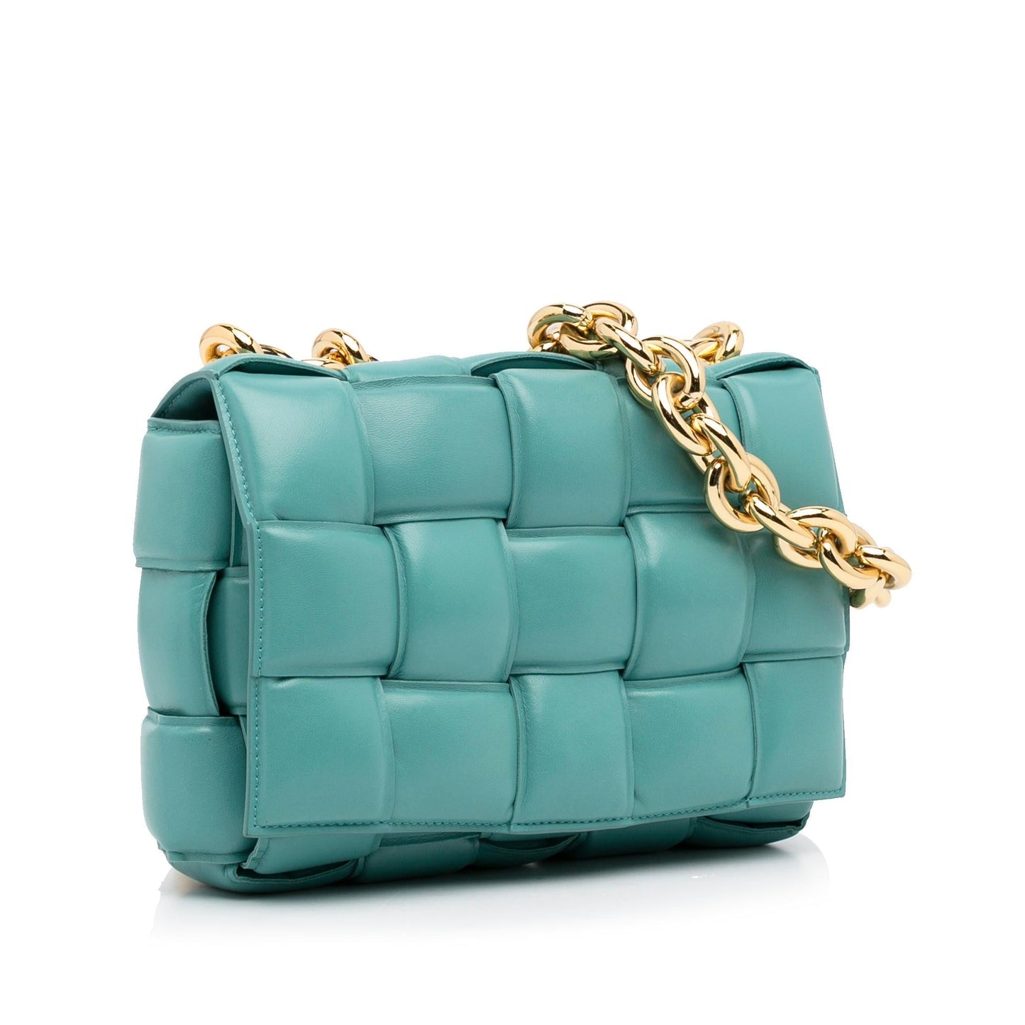 Luxury Bottega Veneta Nappa Intrecciato Padded Chain Cassette Satchel (SHG-ovPBs6)