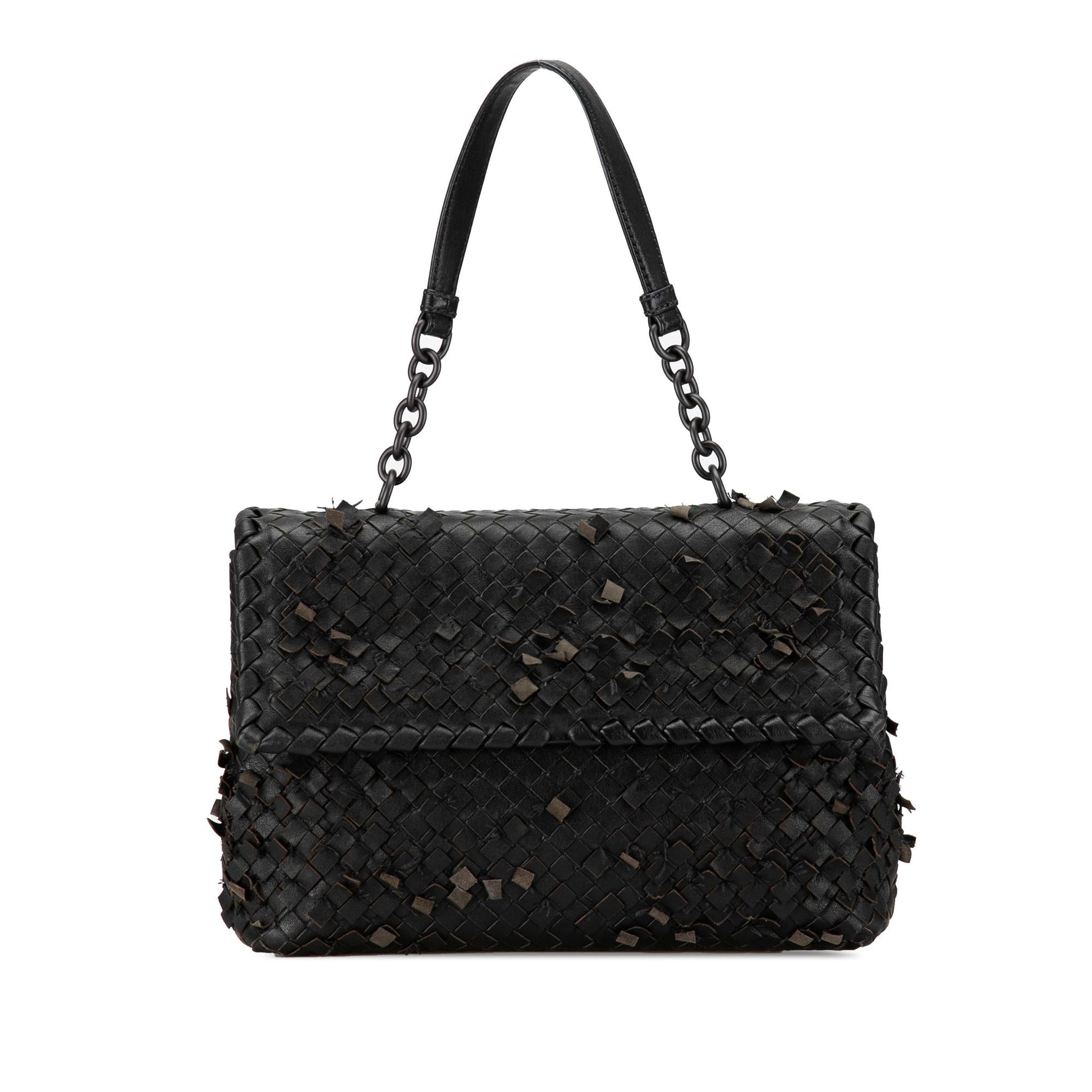 Luxury Bottega Veneta Nappa Intrecciato Tobu Olimpia Shoulder Bag (SHG-mXrd77)