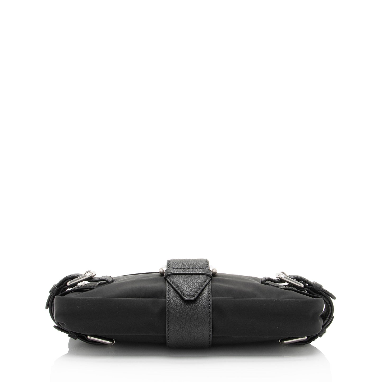 Luxury Bottega Veneta Nylon Calfskin Buckle Mini Shoulder Bag (SHF-uylolI)