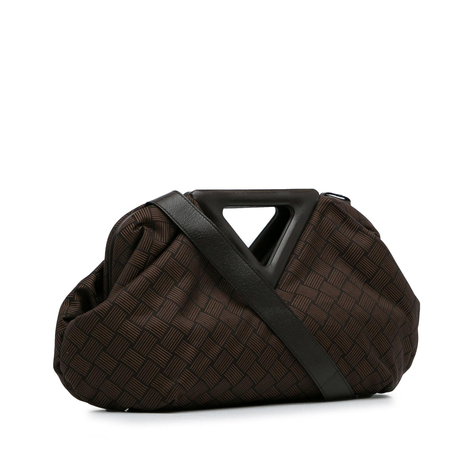 Luxury Bottega Veneta Nylon Intrecciato Effect Point Satchel (SHG-8uMVmf)