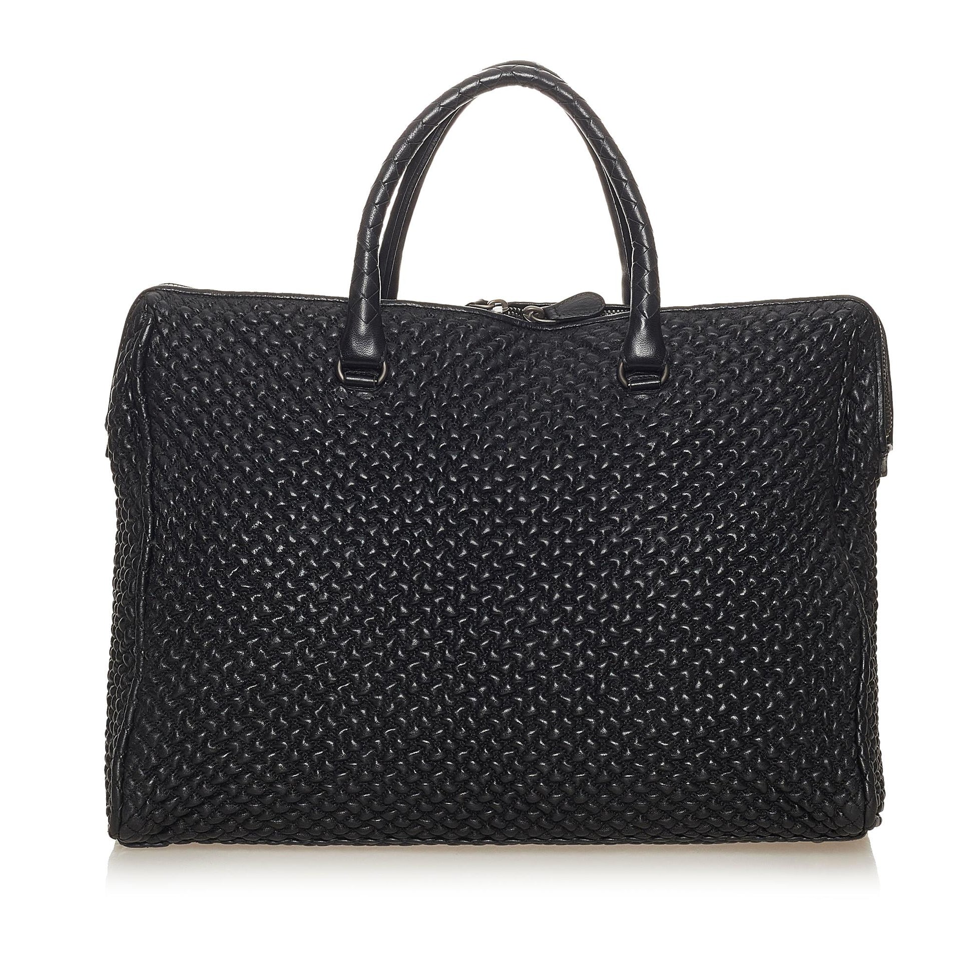 Luxury Bottega Veneta Quilted Leather Business Bag (SHG-27723)