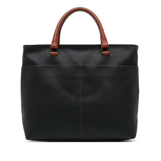 Luxury Bottega Veneta Rubberized Canvas Marco Polo Satchel (SHG-rVWCCM)