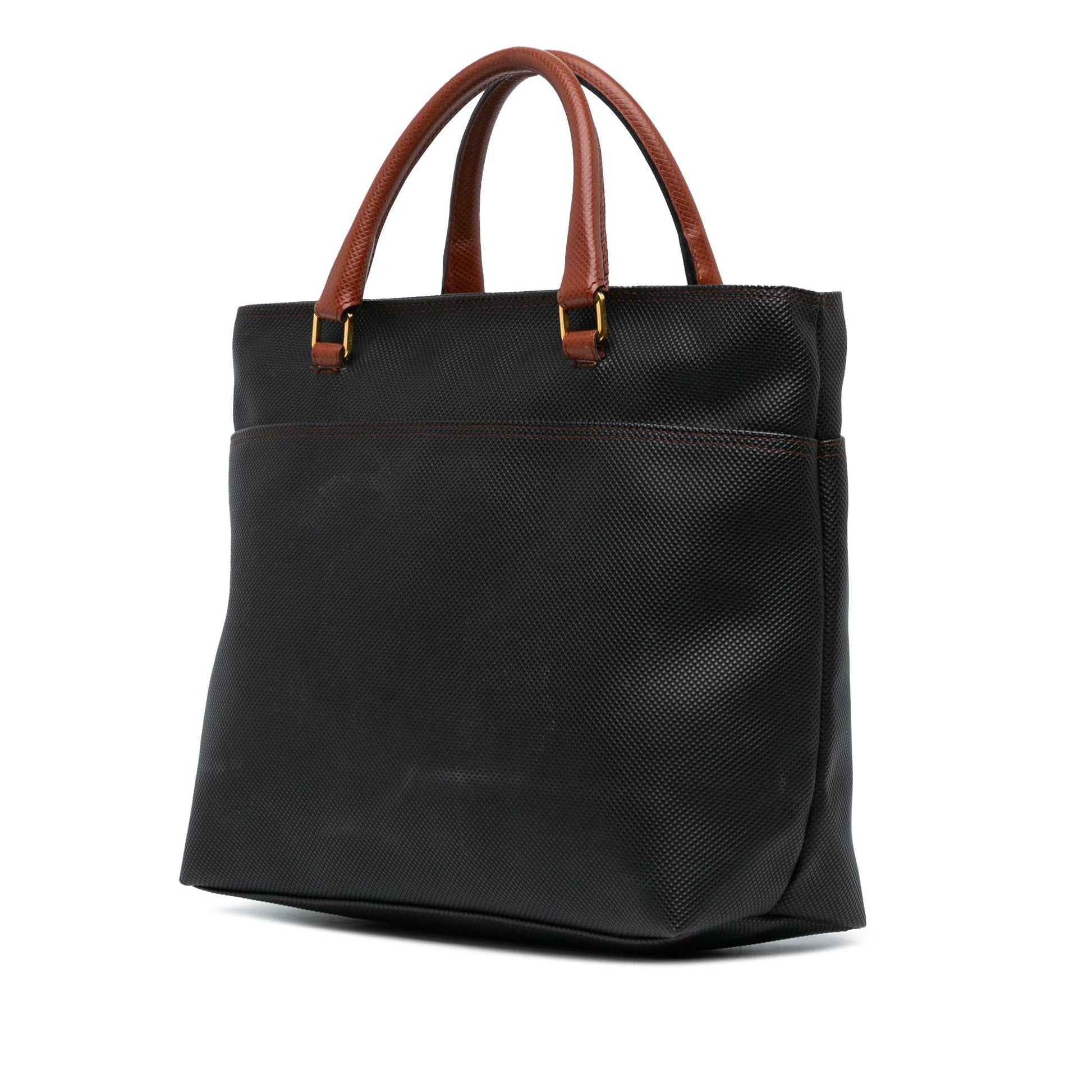 Luxury Bottega Veneta Rubberized Canvas Marco Polo Satchel (SHG-rVWCCM)