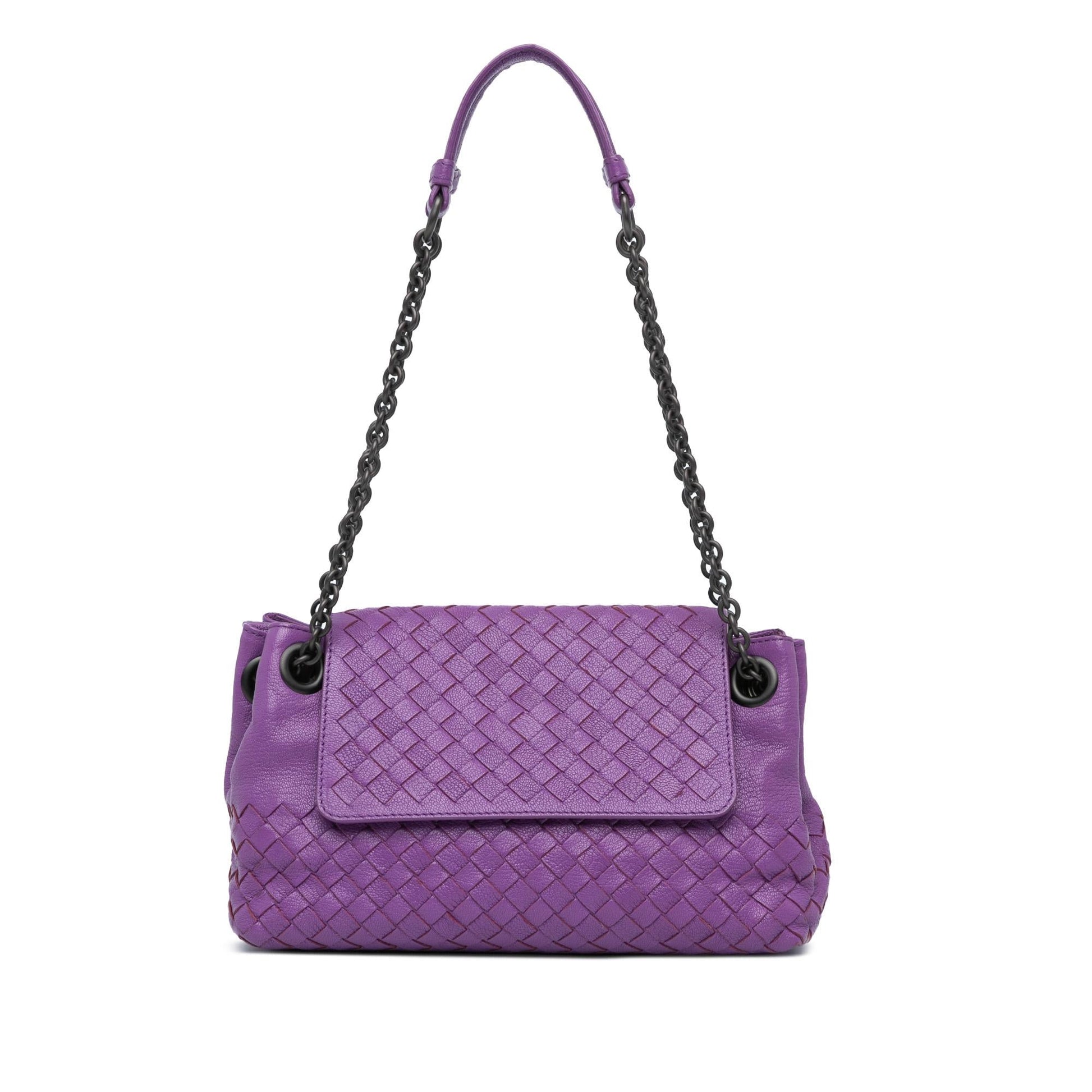 Luxury Bottega Veneta Small Madras Goatskin Intrecciato Shoulder Bag (SHG-jLc0TG)