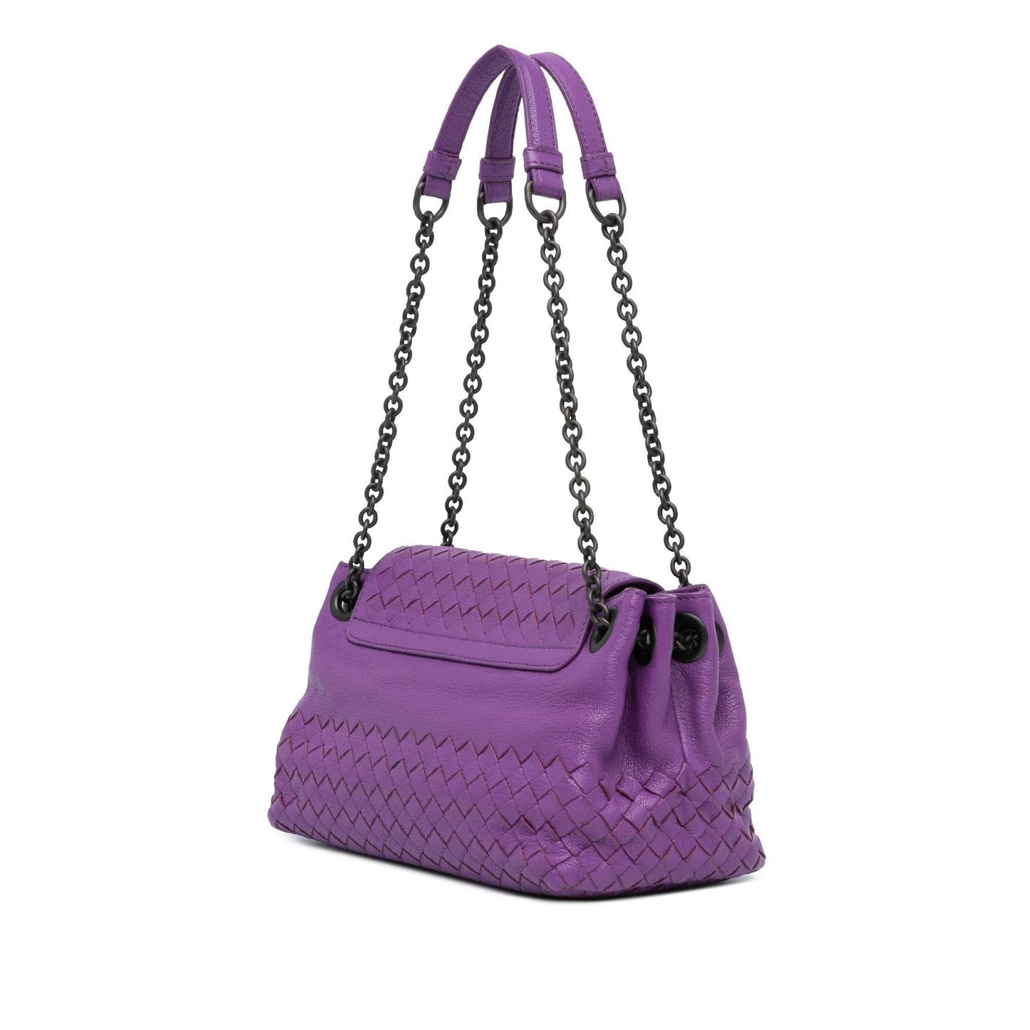Luxury Bottega Veneta Small Madras Goatskin Intrecciato Shoulder Bag (SHG-jLc0TG)