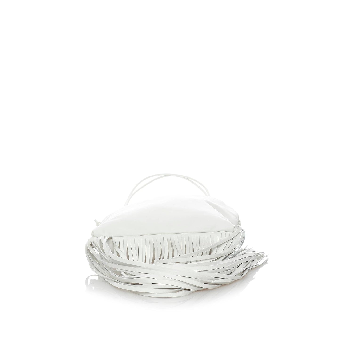 Luxury Bottega Veneta The Fringe Pouch Leather Shoulder Bag (SHG-26Hbfa)