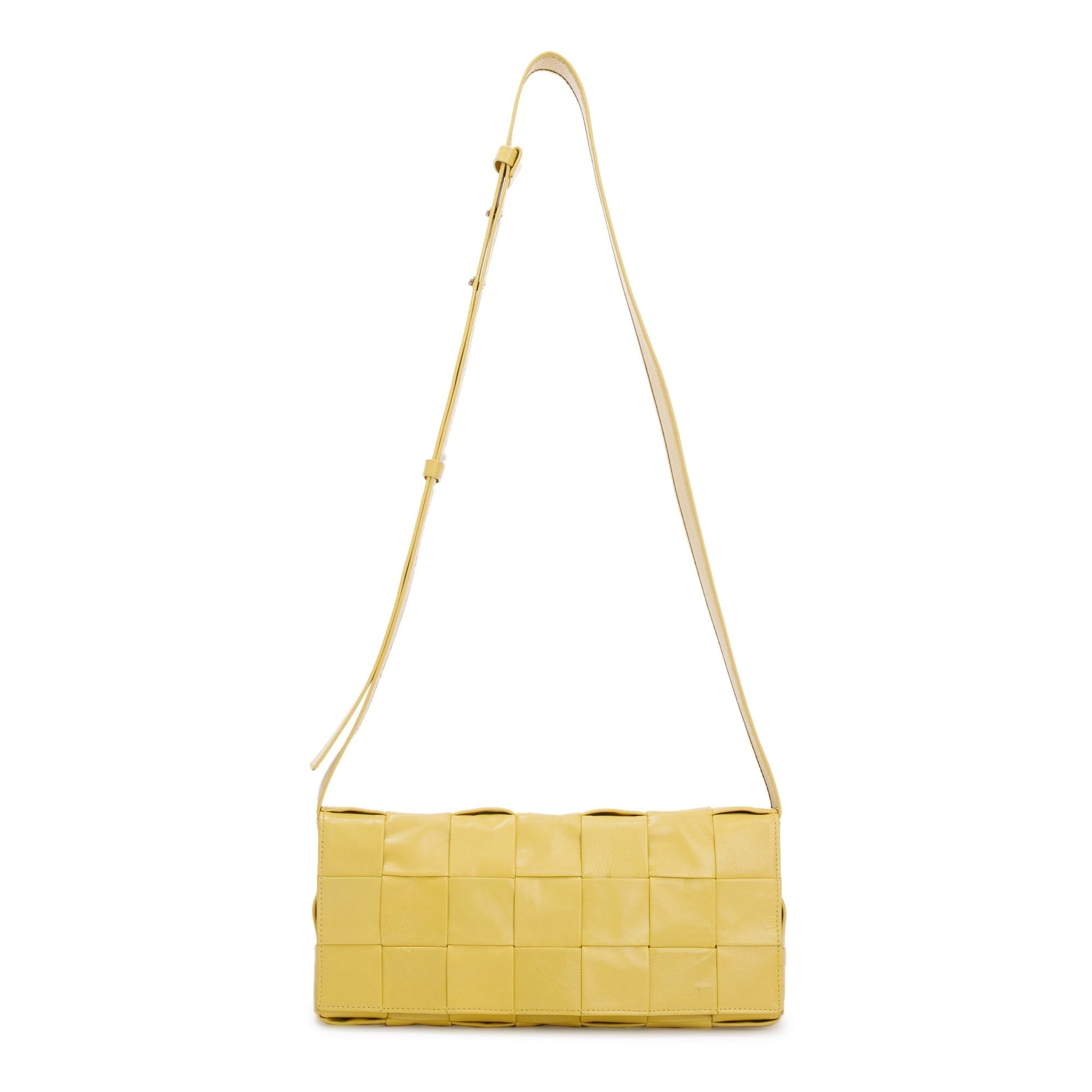 Bottega Veneta Yellow Paper Intrecciato Cassette Bag
