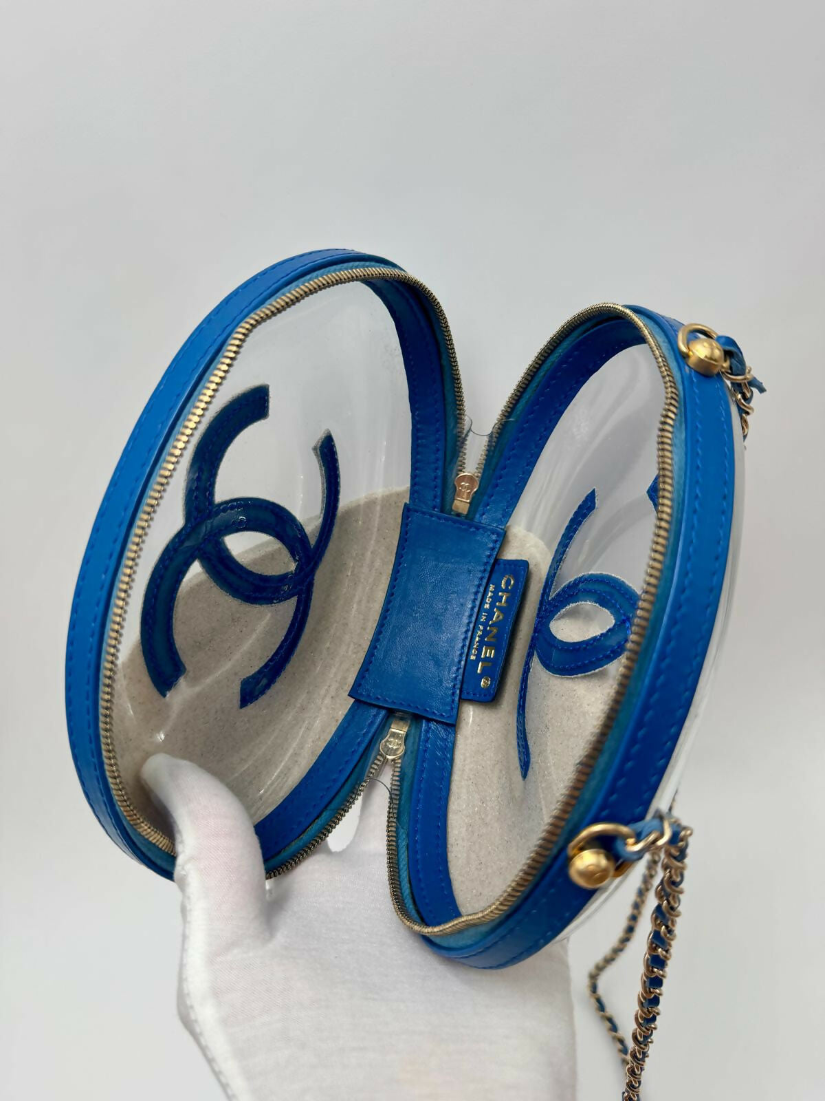 Chanel limited Edition PVC Sand Sphere Clutch Bag