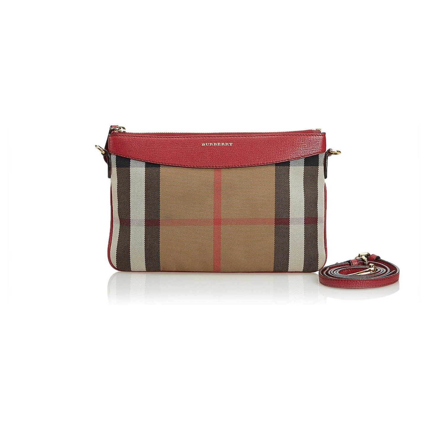 BURBERRY HO CHECK DERBY CROSSBODY CLUTCH BAG