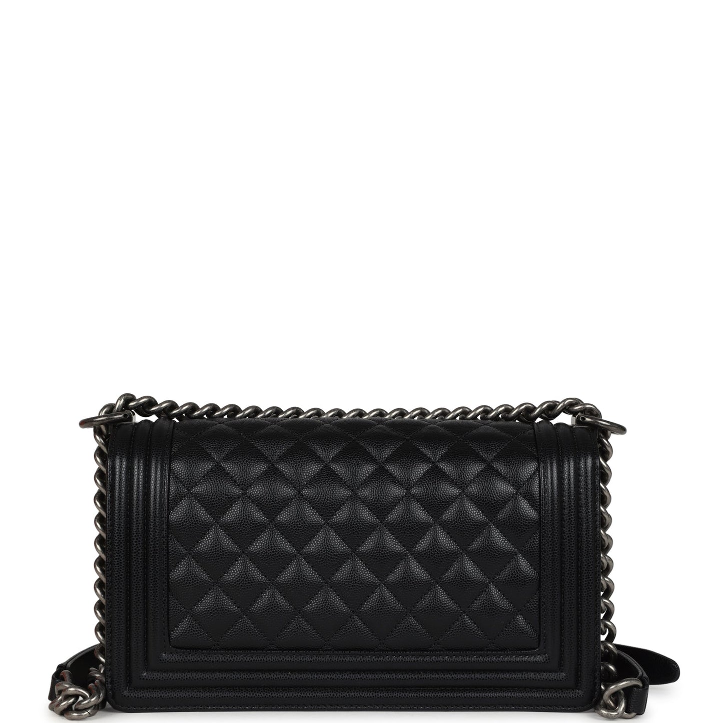 Chanel Medium Boy Bag Black Caviar Aged Ruthenium Hardware