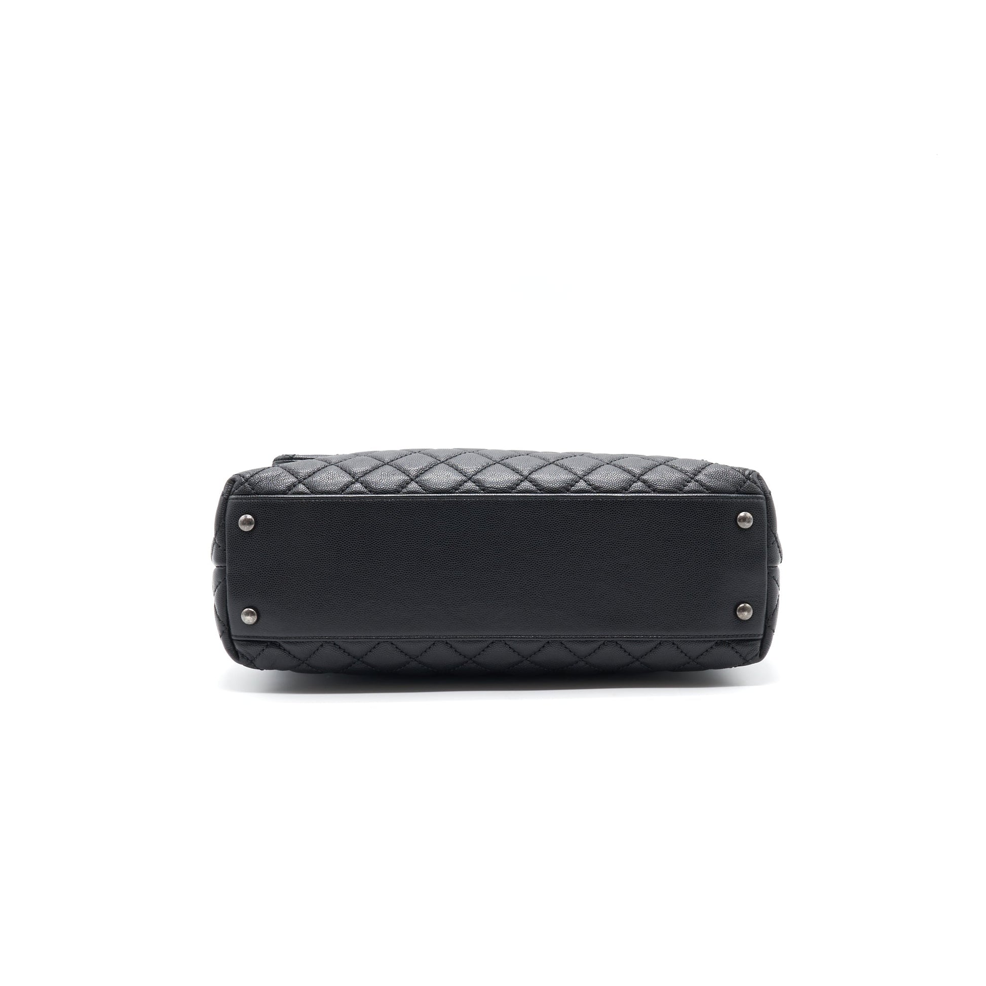 Chanel COCO Handle Flap Bag Large Black