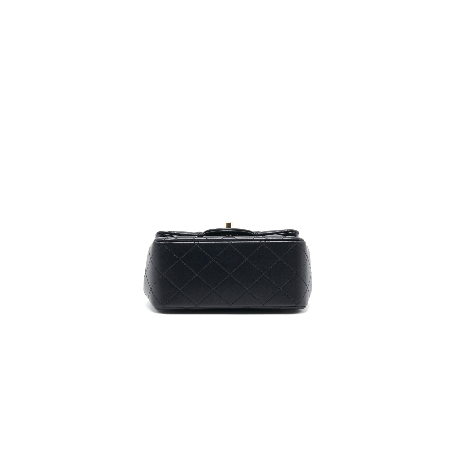 Chanel Mini Square Lambskin Black L