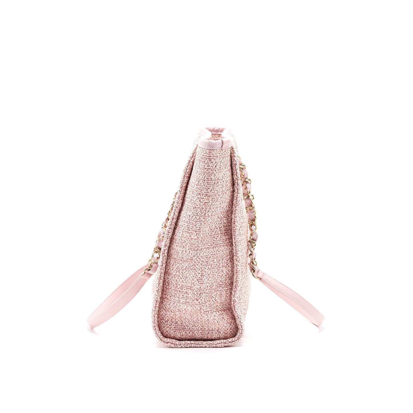 Chanel Deauville PM Tote Bag Canvas Pink