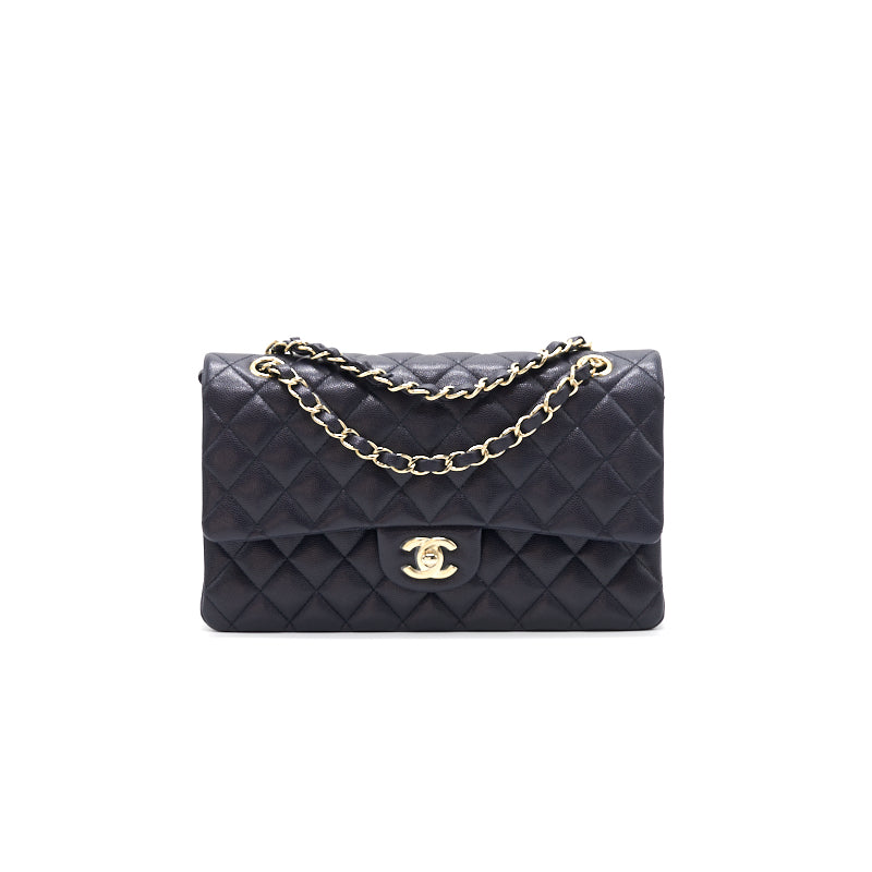 Chanel medium 25cm Classiccal double flap cavier Navy L year 2020