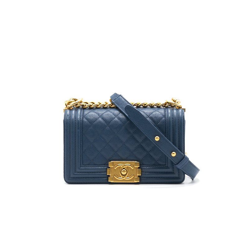 Chanel Small Leboy Cavier Dark Blue