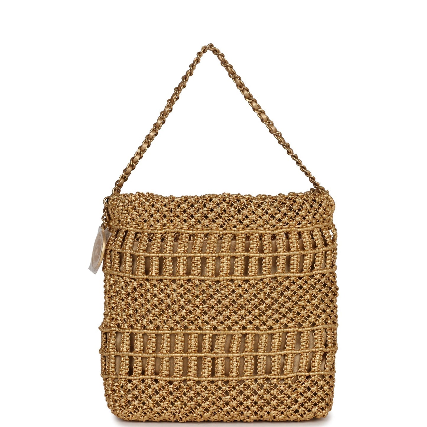 Chanel Mini 22 Bag Gold Macrame Calfskin Gold Hardware