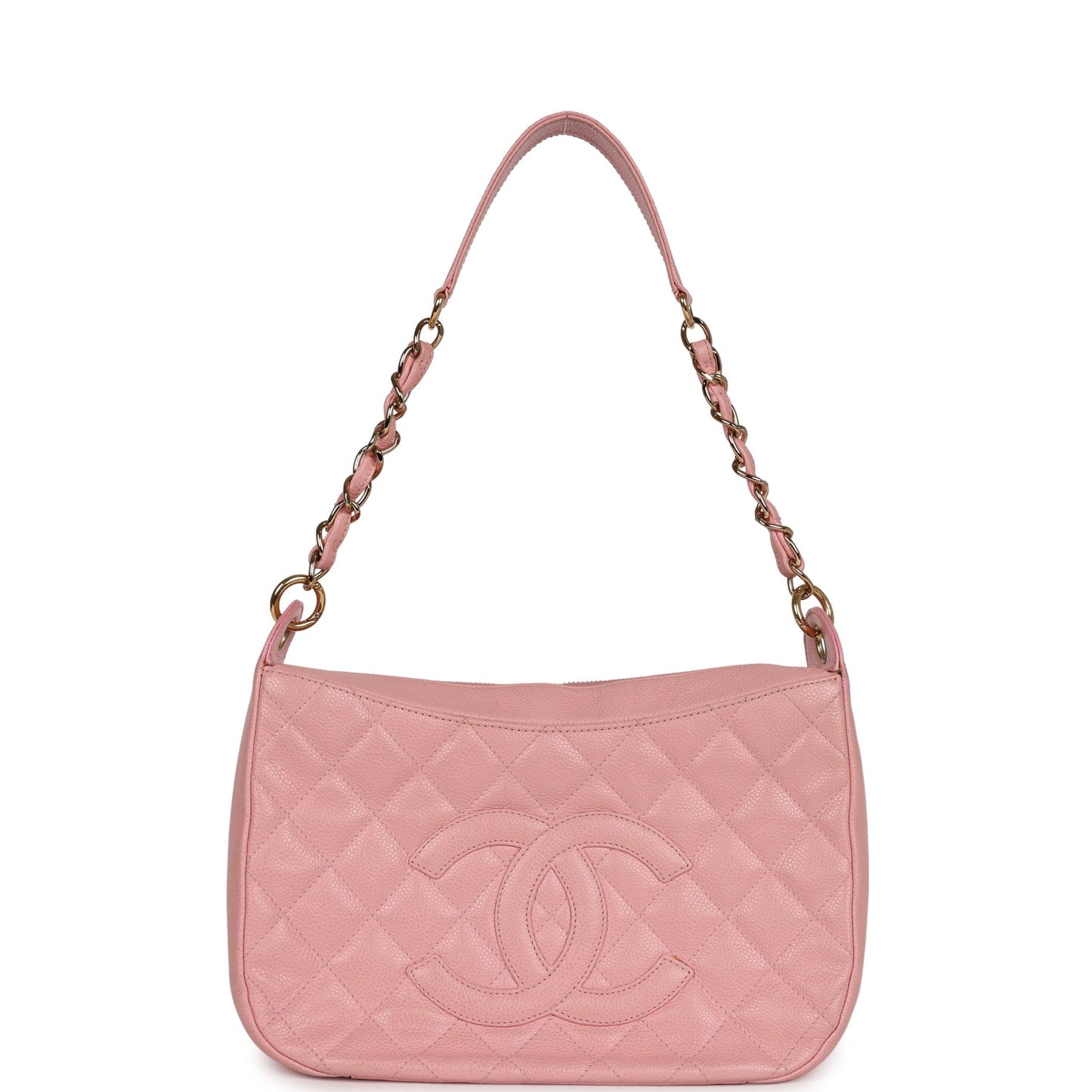 Chanel Timeless Shoulder Bag Pink Caviar Gold Hardware