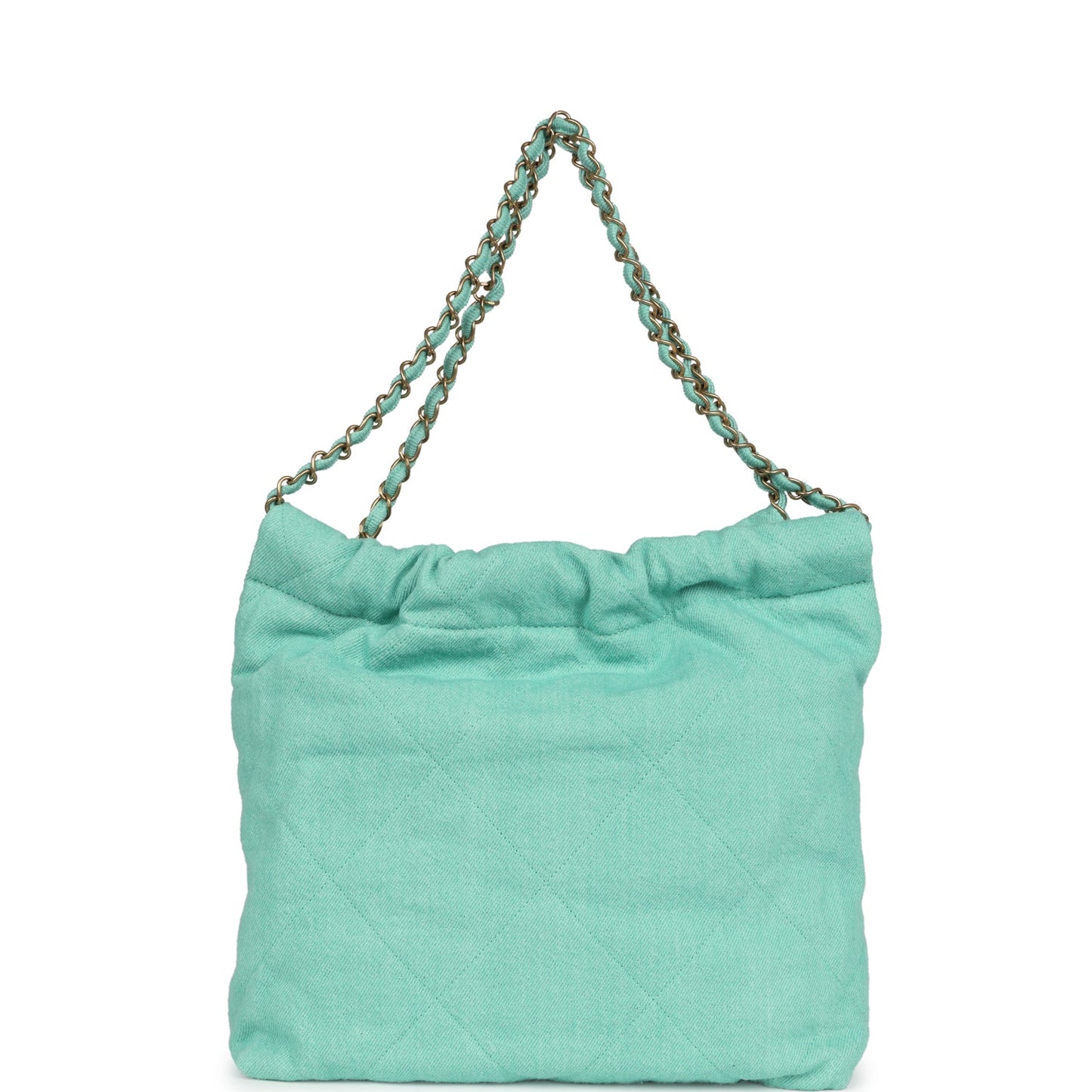 Chanel Small 22 Bag Light Green Washed Gold Hardware