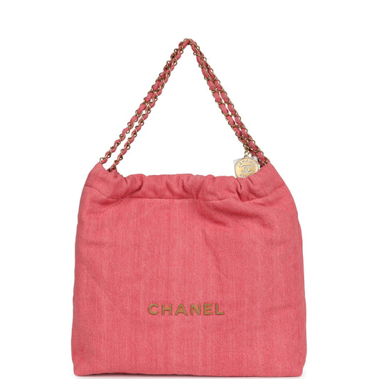Chanel Small 22 Bag Light Red Washed Gold Hardware