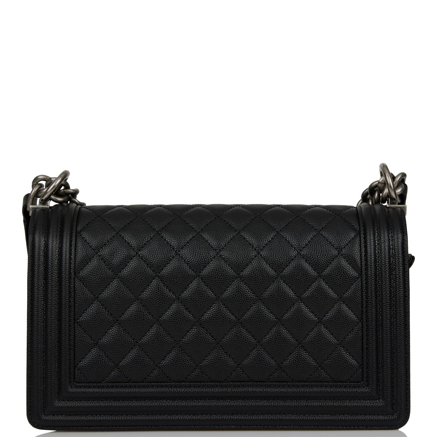 Chanel Medium Boy Bag Black Caviar Ruthenium Hardware