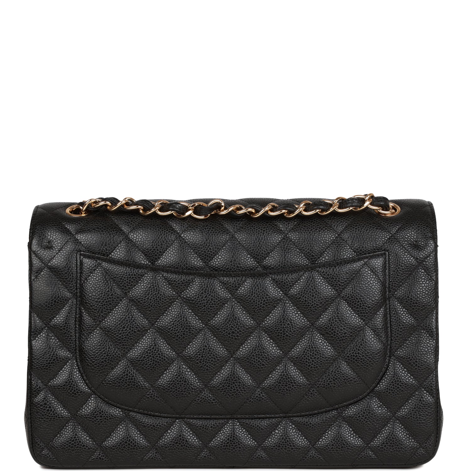 Chanel Jumbo Classic Double Flap Bag Black Caviar Gold Hardware