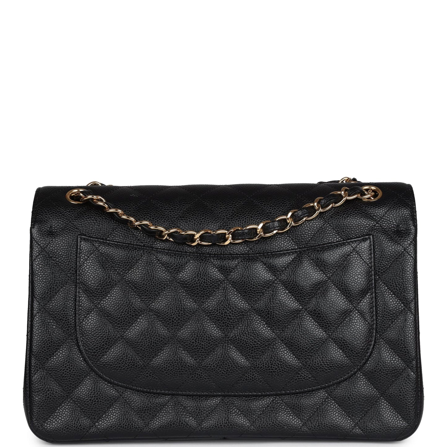 Chanel Jumbo Classic Double Flap Bag Black Caviar Gold Hardware