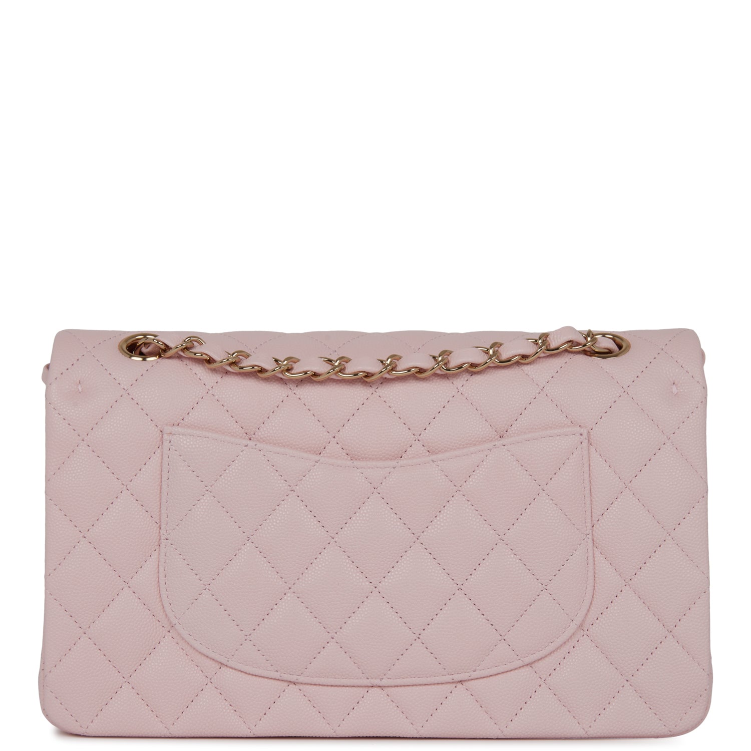 Chanel Medium Classic Double Flap Bag Light Pink Caviar Light Gold Hardware