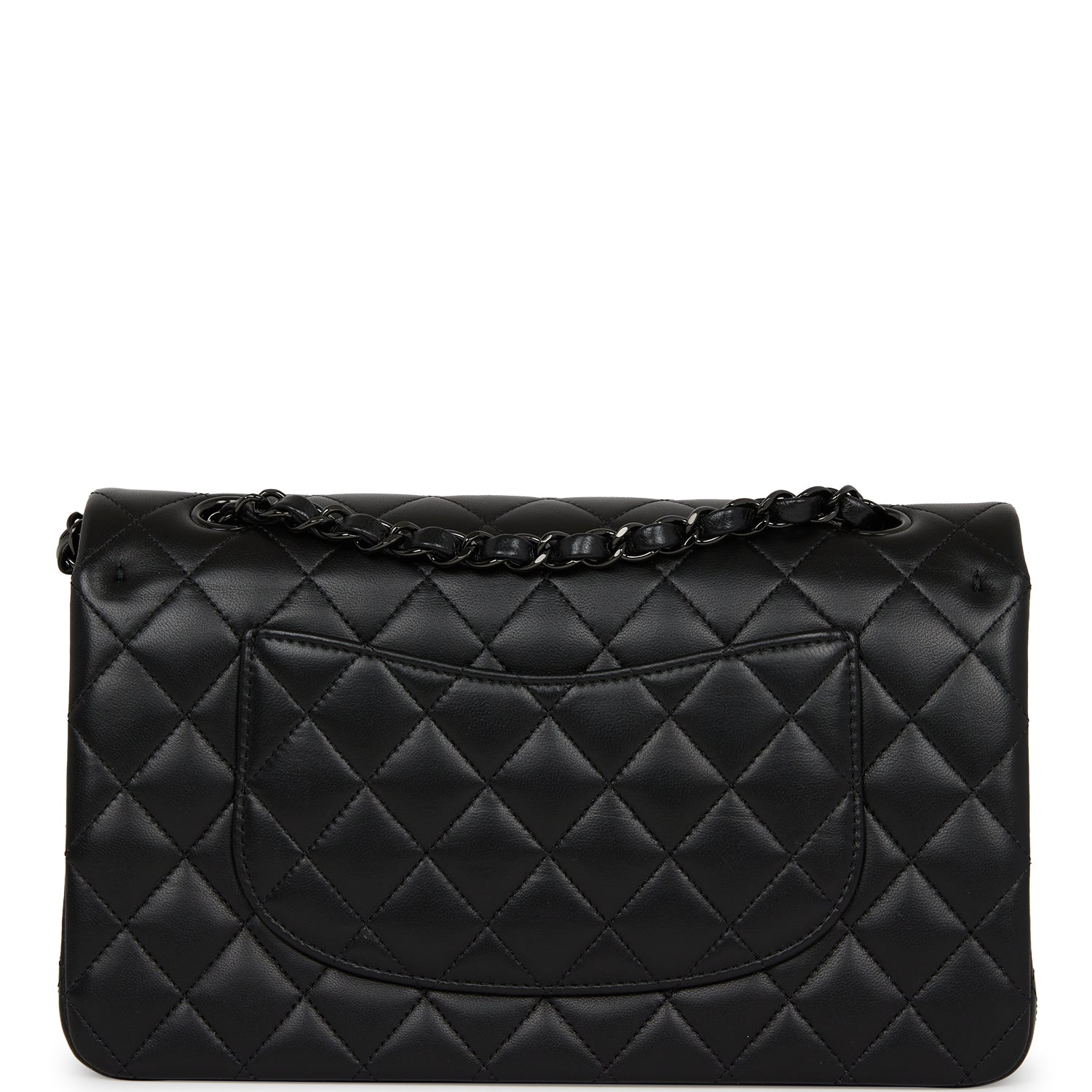 Chanel Medium Classic Double Flap Bag SO Black Lambskin Black Hardware