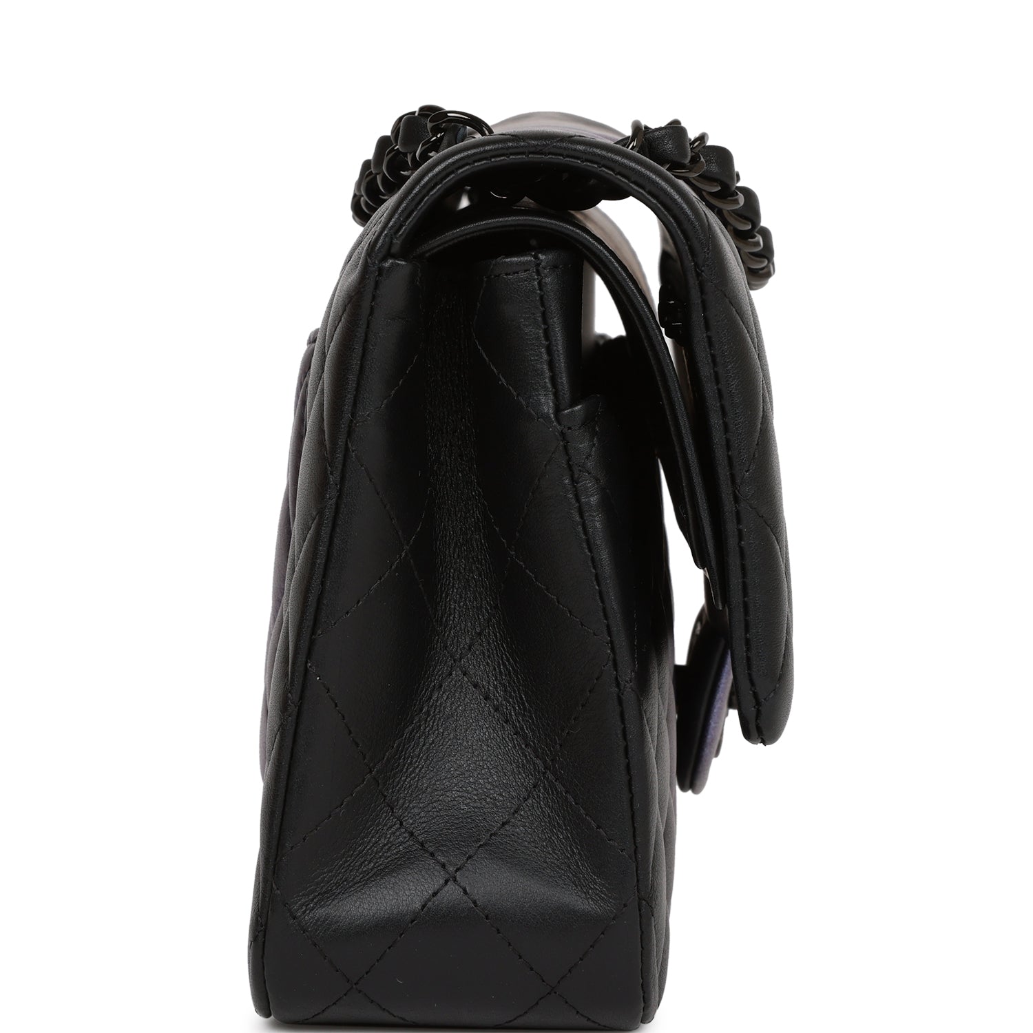 Chanel Medium Classic Double Flap Bag Multicolor Iridescent Calfskin Black Hardware