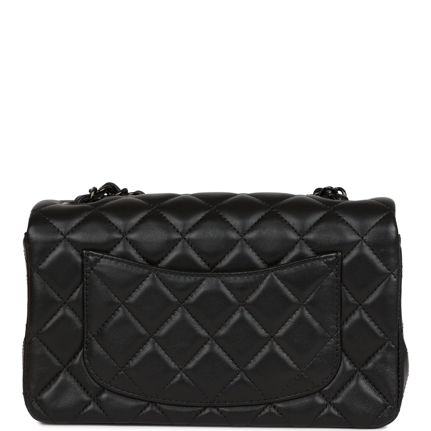 Chanel Mini Rectangular Flap Bag SO Black Lambskin Black Hardware