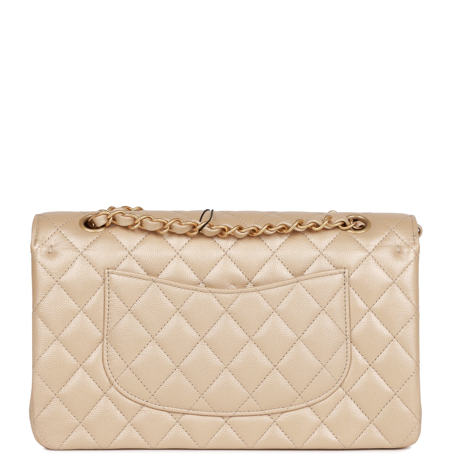 Chanel Medium Classic Double Flap Bag Gold Iridescent Caviar Antique Gold Hardware