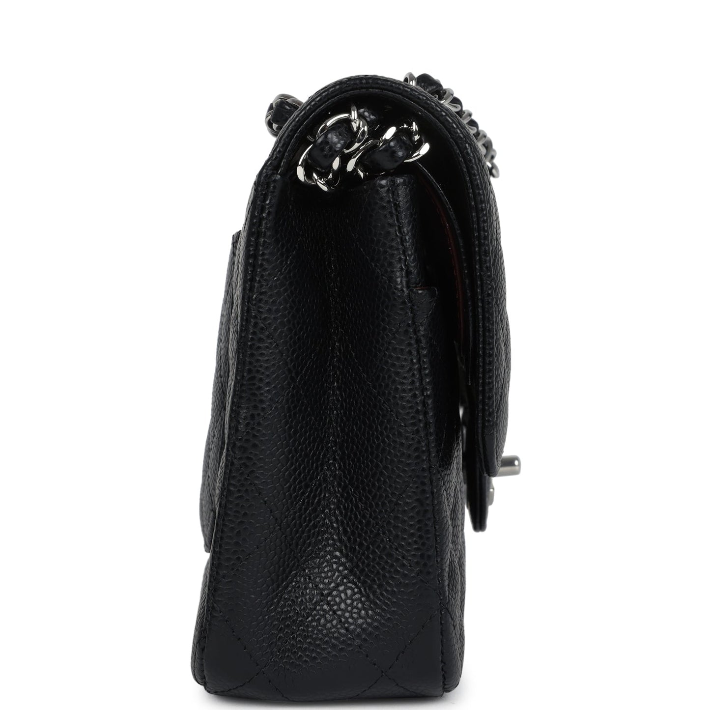 Chanel Medium Classic Double Flap Black Caviar Silver Hardware