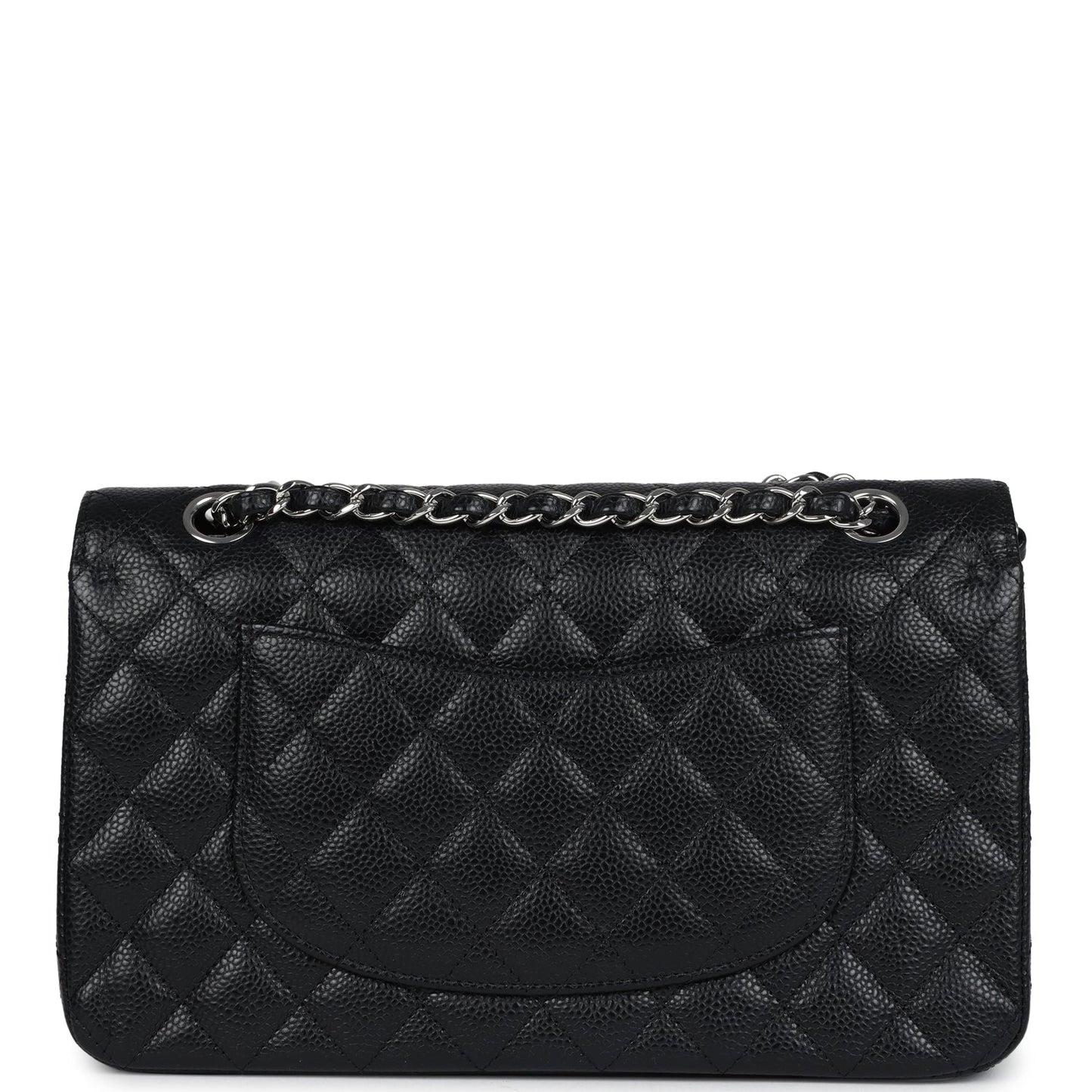 Chanel Medium Classic Double Flap Black Caviar Silver Hardware