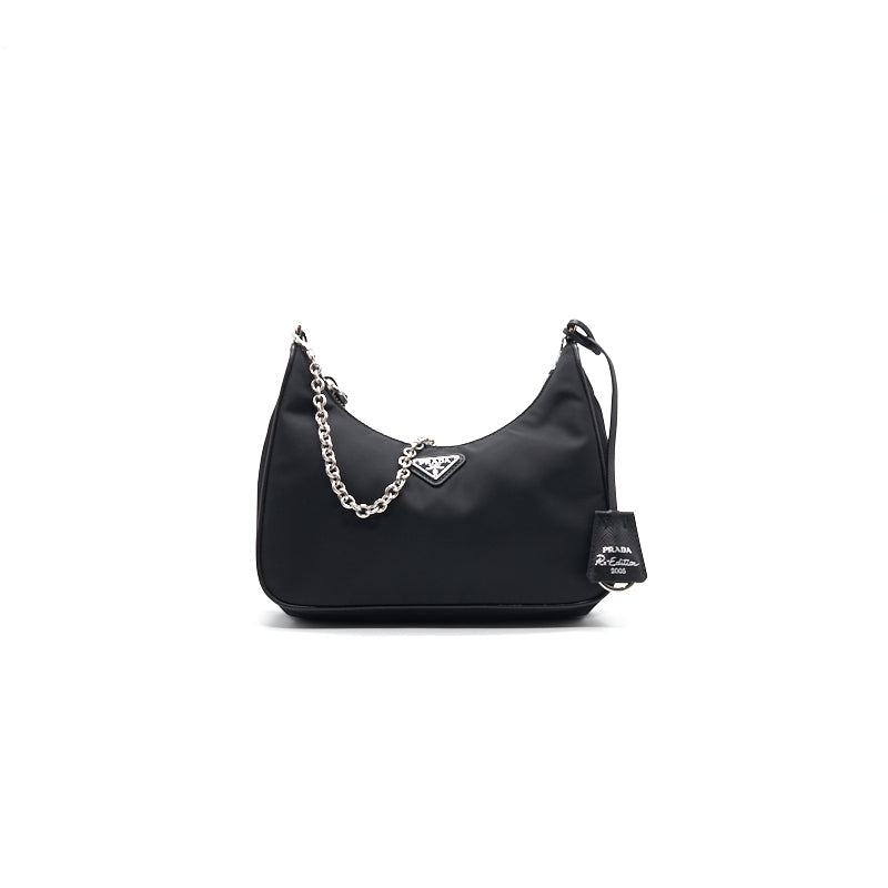Prada Re-edition 2005 Nylon Bag Black SHW