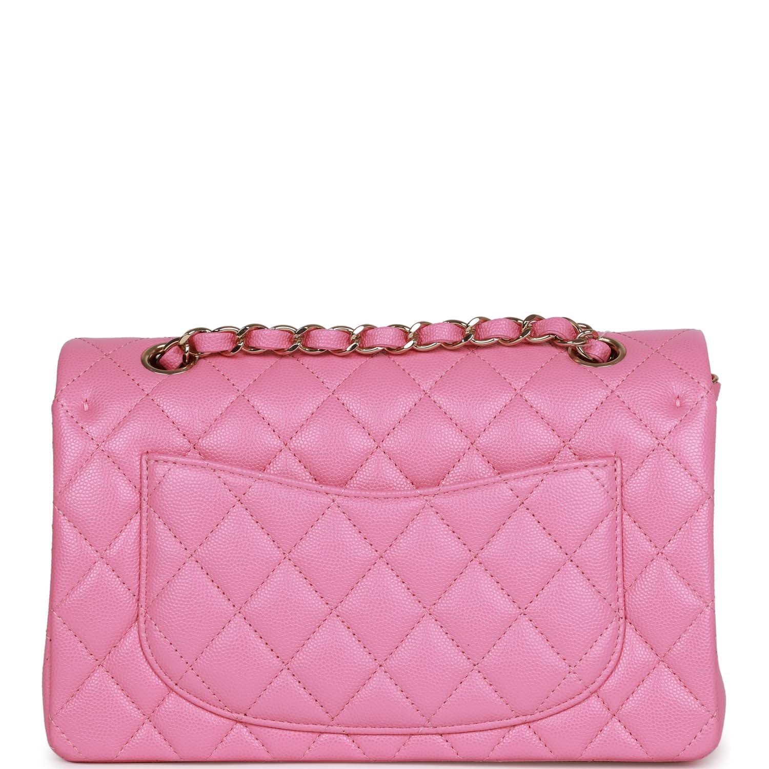 Chanel Small Classic Double Flap Bag Pink Caviar Light Gold Hardware