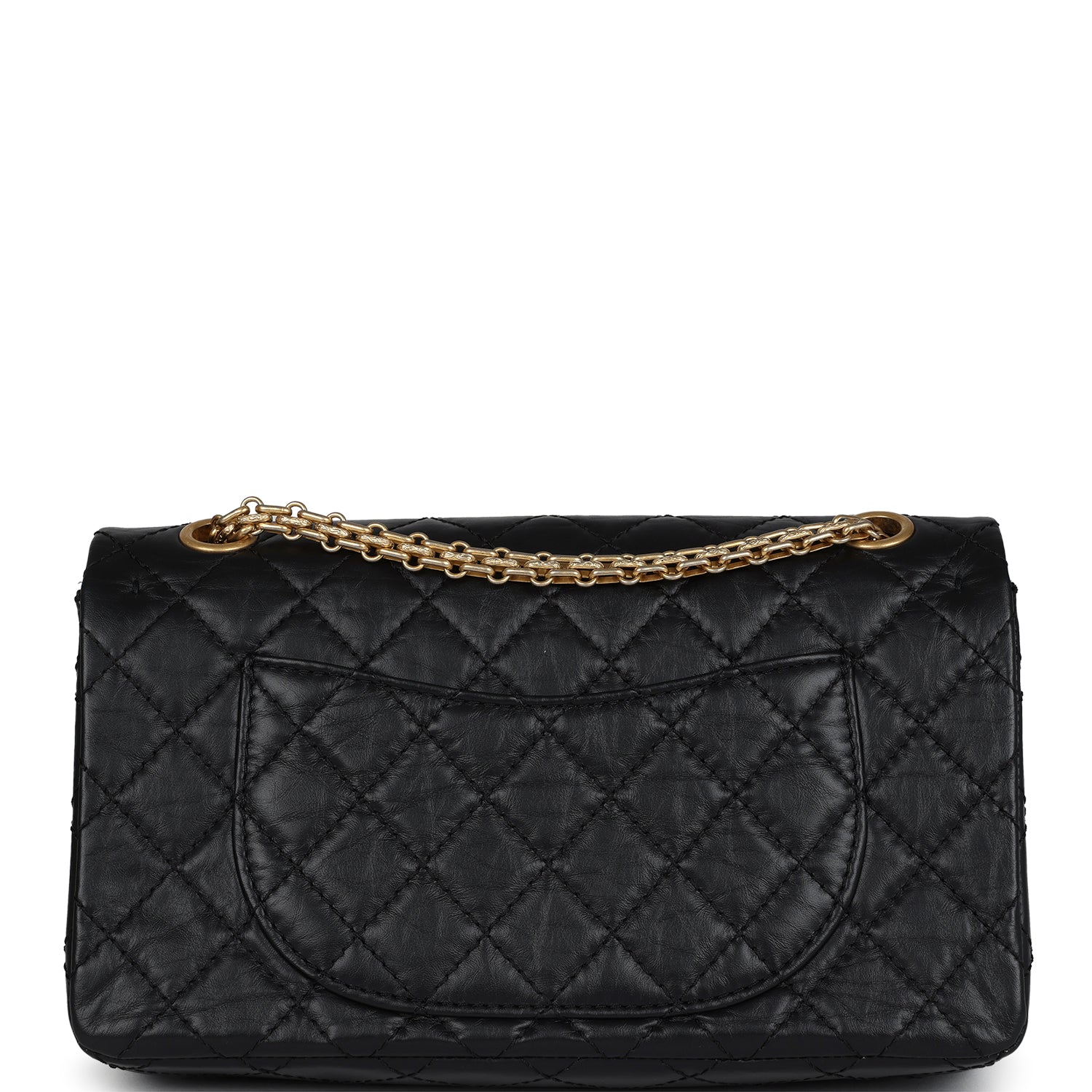 Chanel Small Reissue 225 2.55 Double Flap Lucky Charms Black Aged Calfskin Antique Gold Hardware