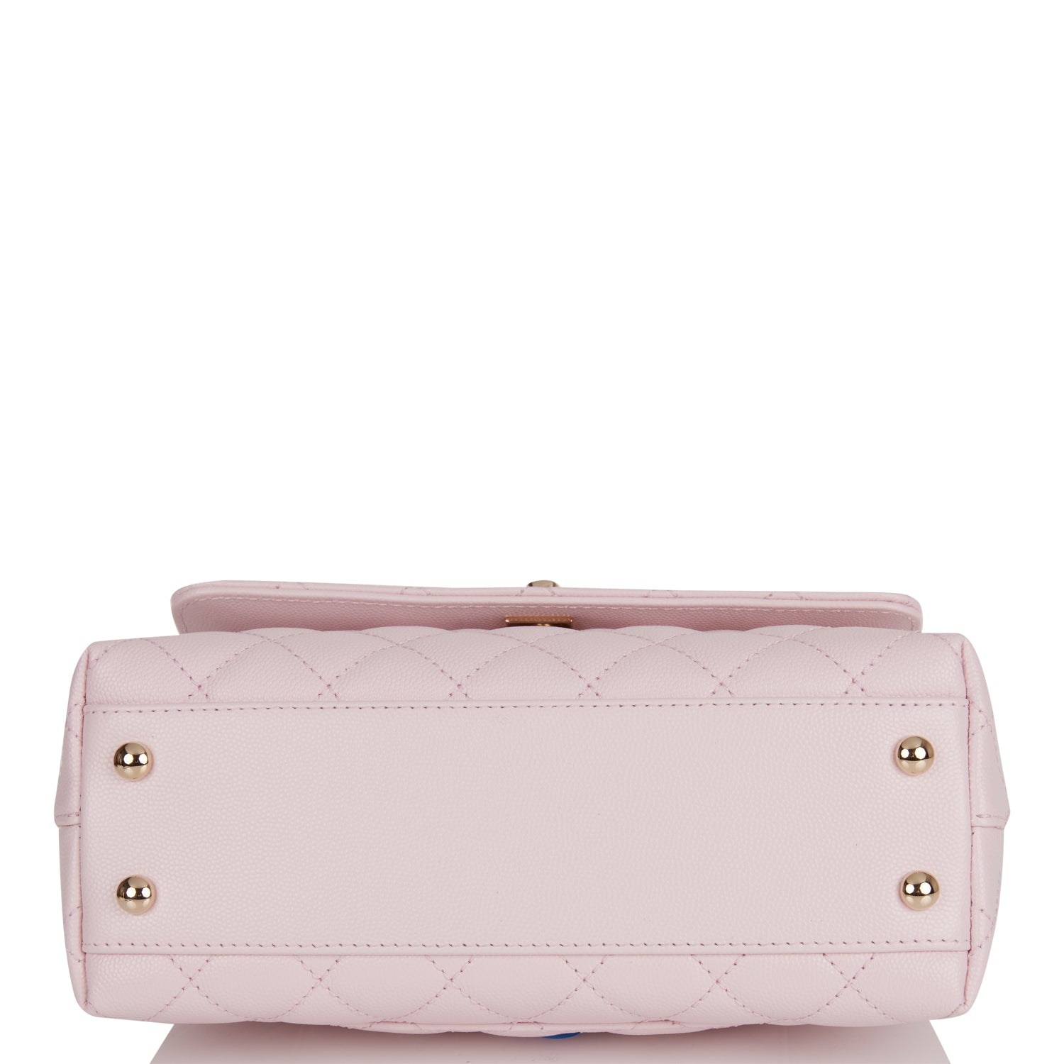 Chanel Small Coco Handle Flap Bag Light Pink Caviar Light Gold Hardware