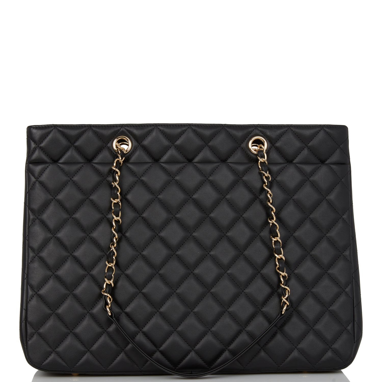 Chanel Timeless Tote Bag Black Calfskin Gold Hardware