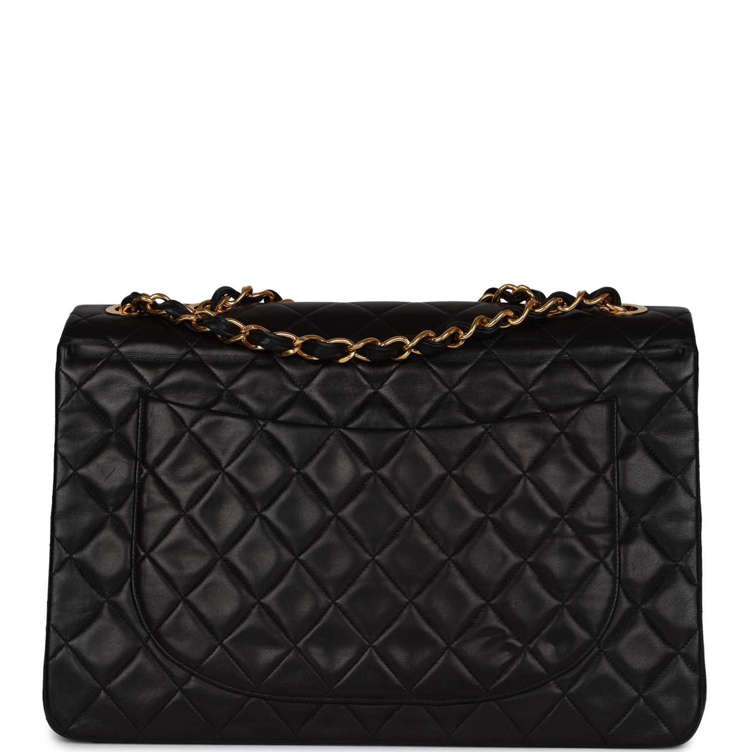 Chanel XL Jumbo Flap Bag Black Lambskin Gold Hardware