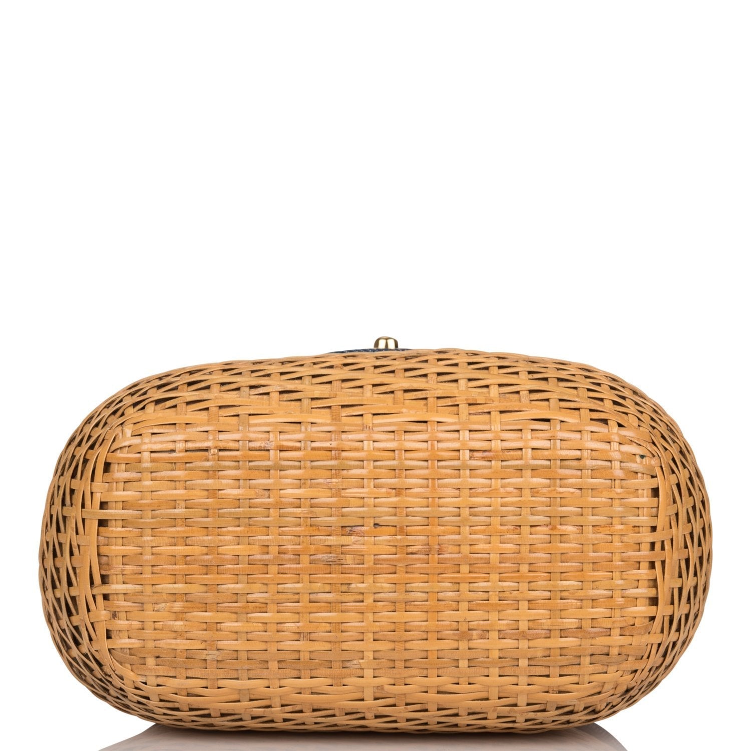 Chanel Basket Bag Denim and Wicker Gold Hardware