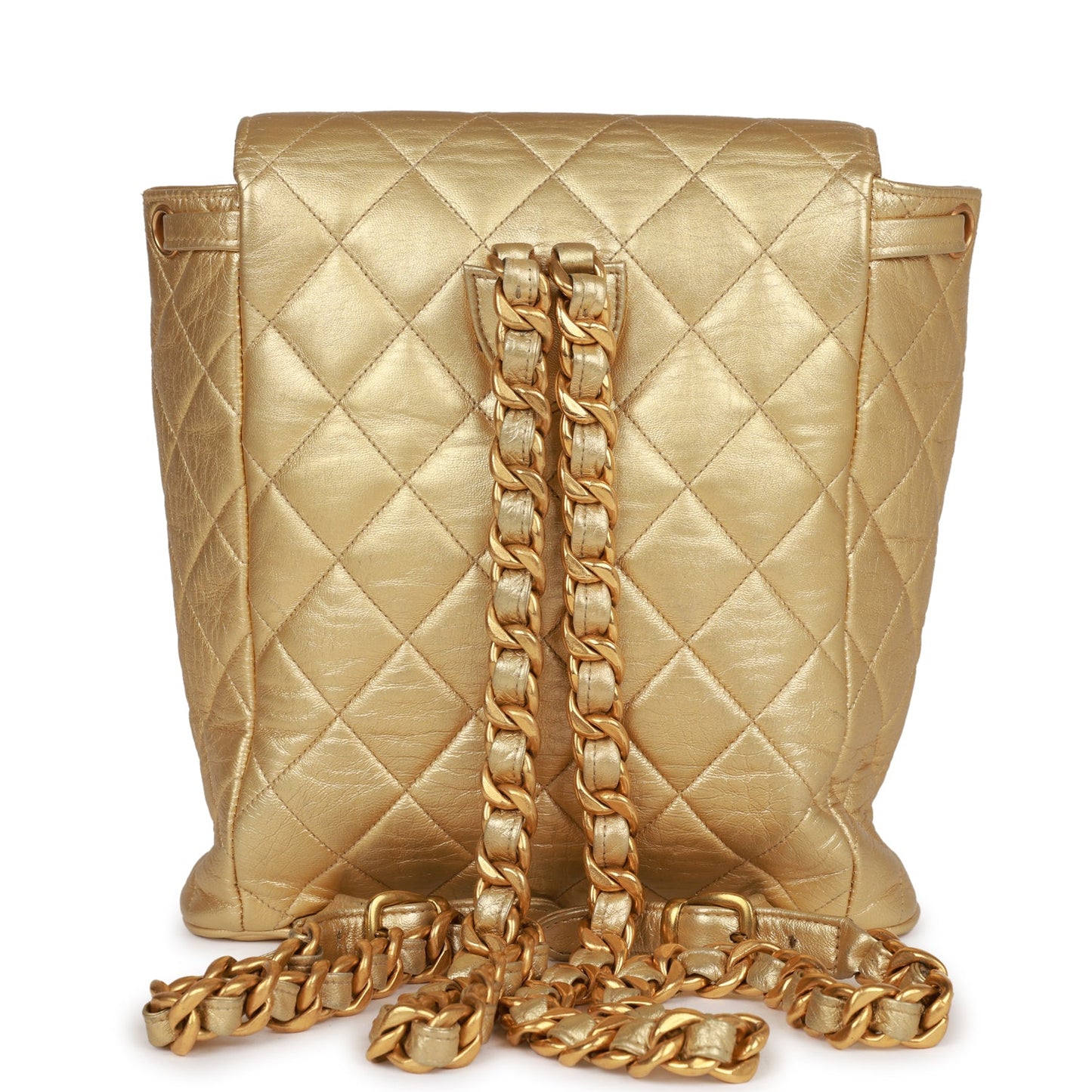 Chanel Duma Backpack Gold Metallic Lambskin Gold Hardware