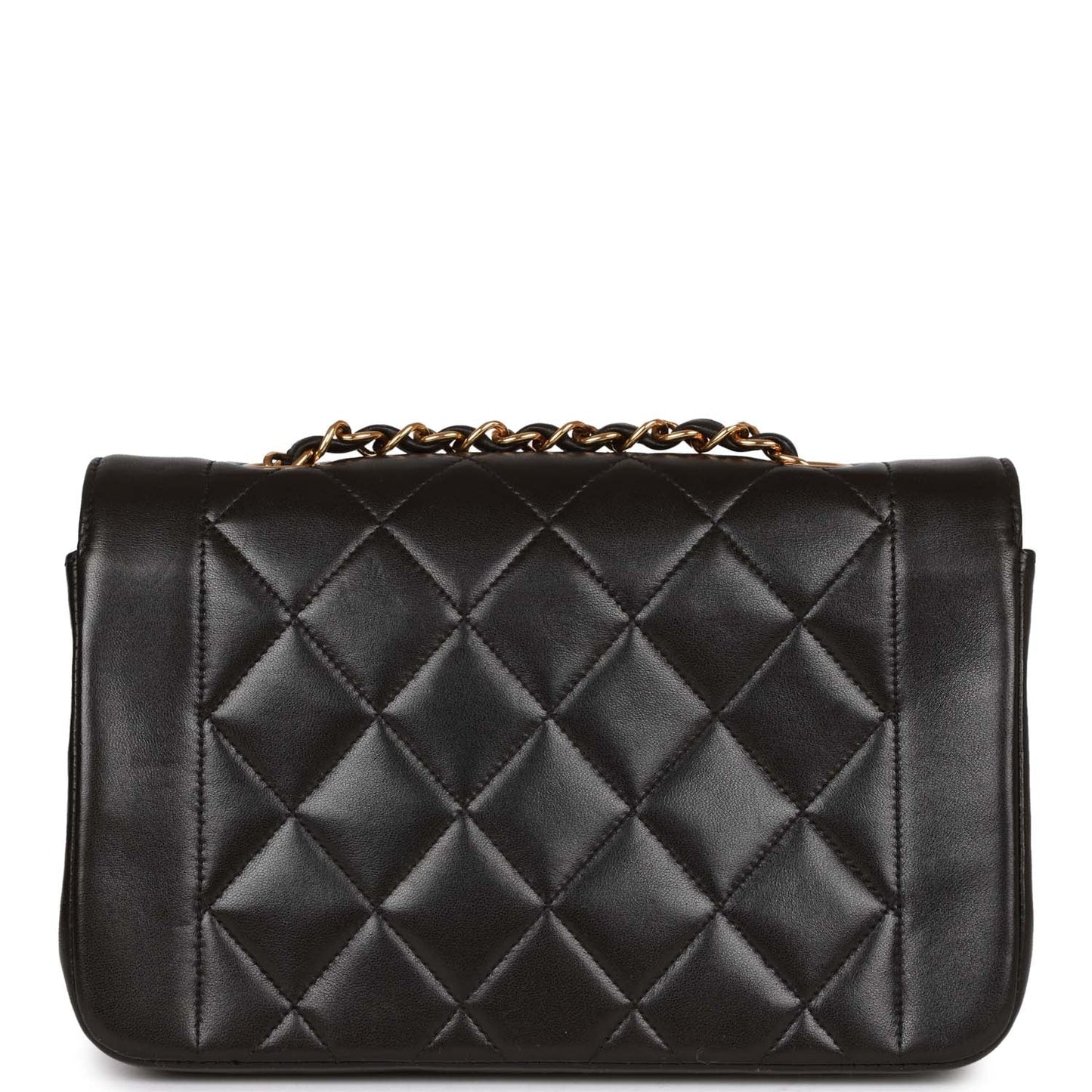 Chanel Small Diana Flap Bag Black Lambskin Gold Hardware