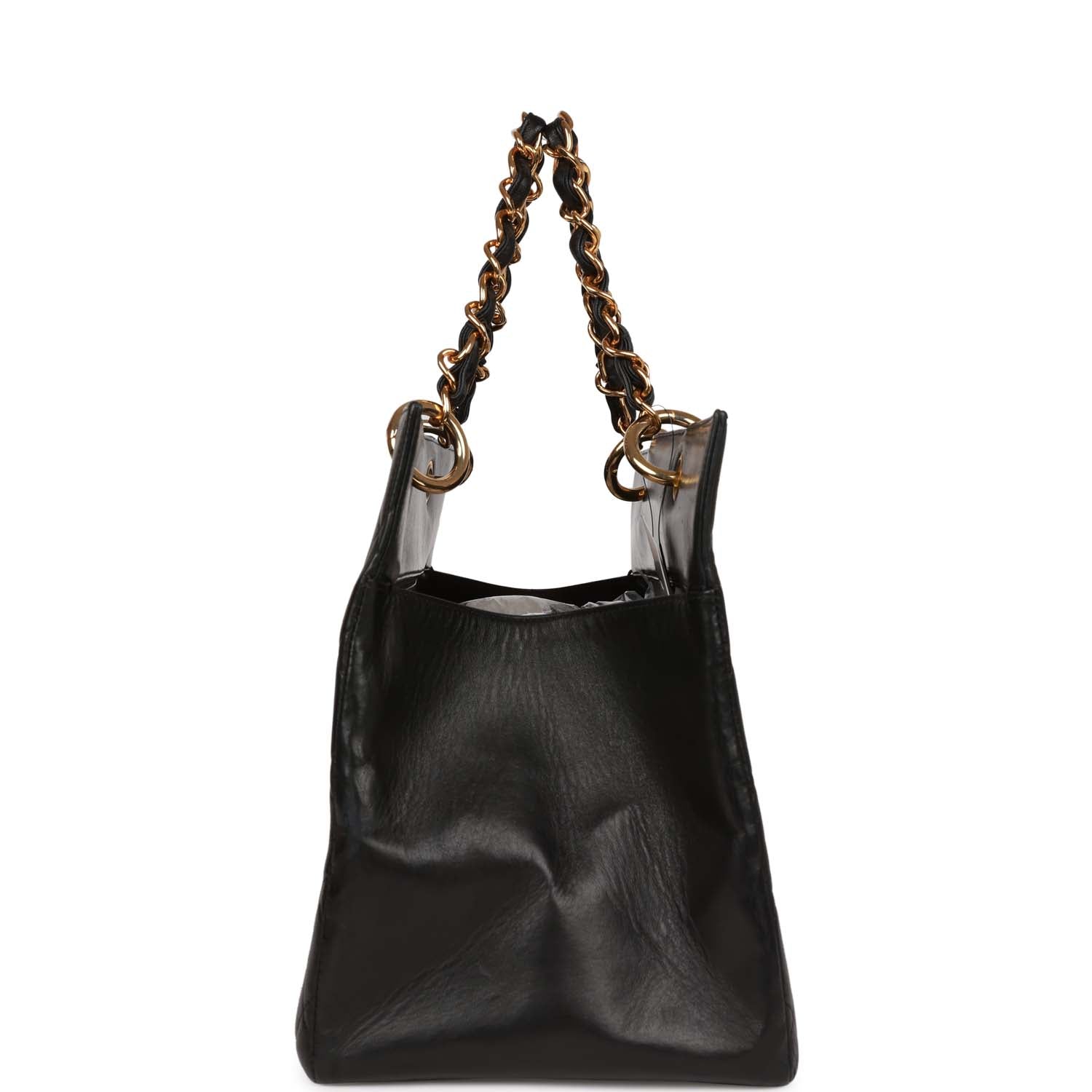 Chanel Grand CC Timeless Tote Bag Black Lambskin Gold Hardware