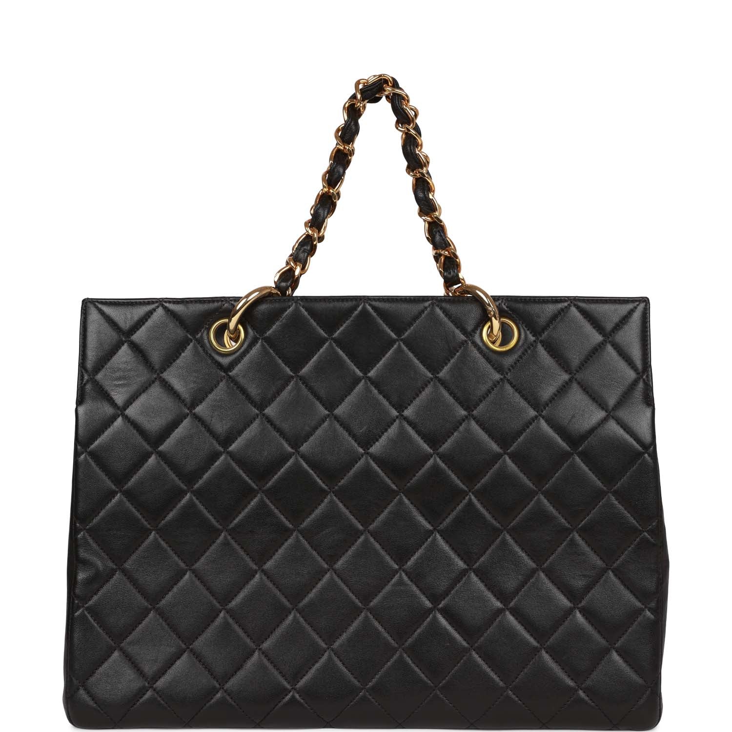 Chanel Grand CC Timeless Tote Bag Black Lambskin Gold Hardware