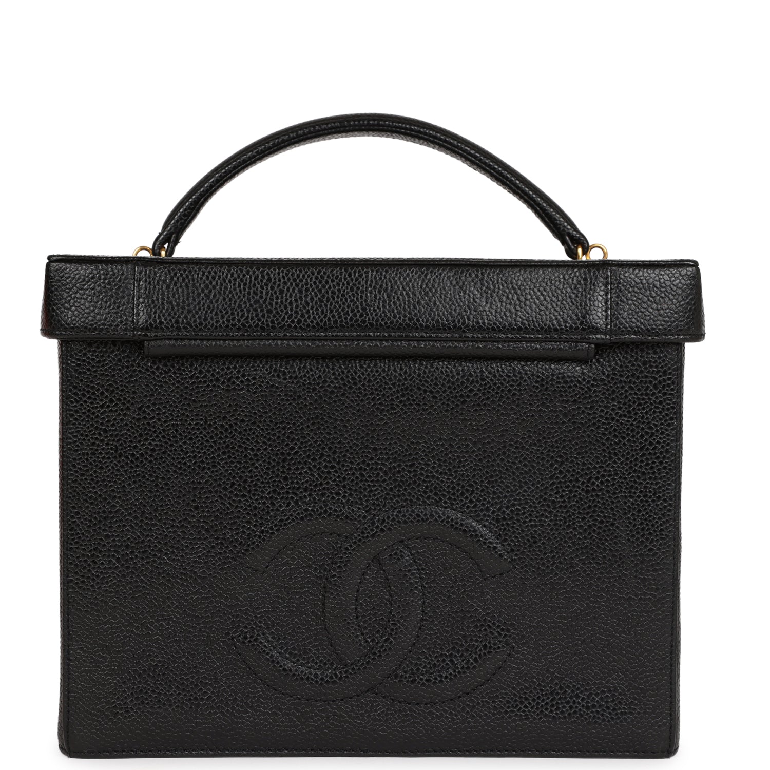 Chanel Large Vanity Bag Black Caviar Gold Hardware