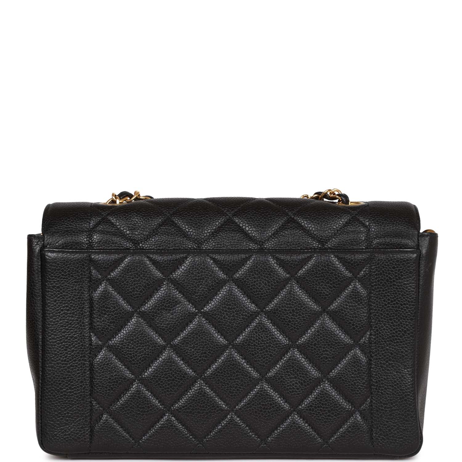 Chanel Medium Diana Flap Bag Black Caviar Gold Hardware