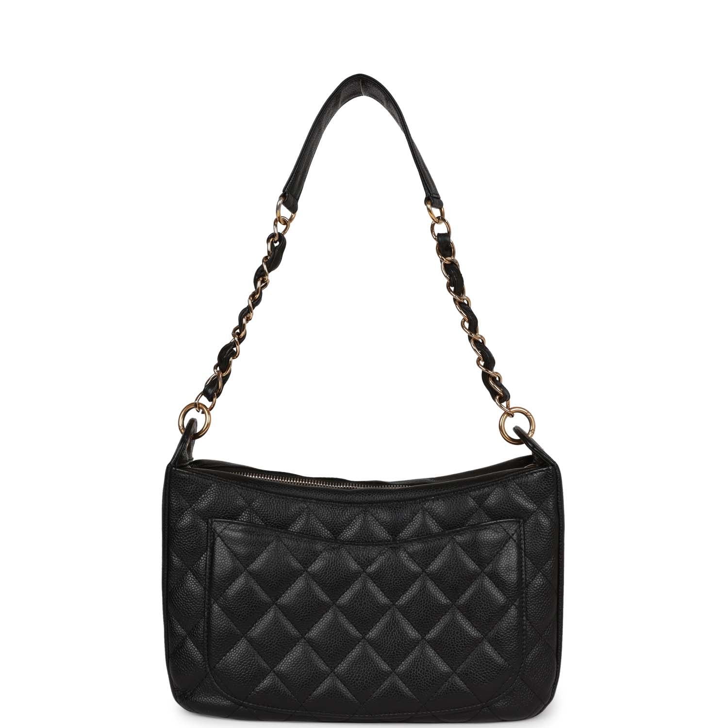 Chanel Timeless CC Shoulder Bag Black Caviar Gold Hardware